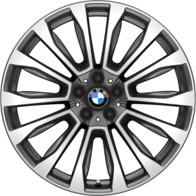 28N | 20 kola z lehké slitiny V-spoke 697 s kombinovanými sportovními pneumatikami, Ferric Grey