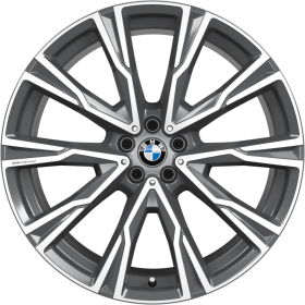 1XP | 22 BMW Individual kola z lehké slitiny Y-spoke 758 I,Bicolour,Orbit Grey