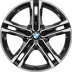 1RL | 18" M light alloy wheels Double-spoke style 819 M Bicolour