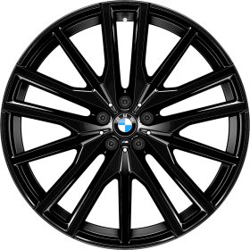 1PQ | 22" M light alloy wheels Double-spoke style 742 M with mixed tyres 
