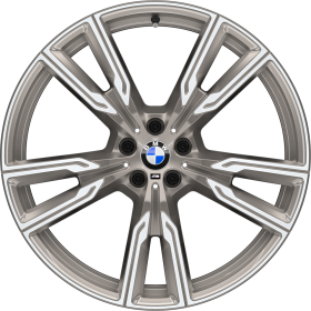 1SM | 22" M light alloy wheels V-spoke style 747 M Bicolour with mixed tyres