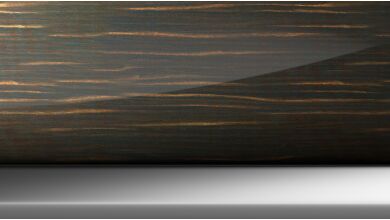 4KR | Fine-wood trim 'Fineline Stripe' brown high-gloss