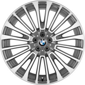 1YB | 22" light alloy wheels Multi-spoke style 757 Bicolour with mixed tyres