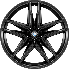 1P9 | 20" M light alloy wheels Double-spoke style 810 M Black with mixed tyres