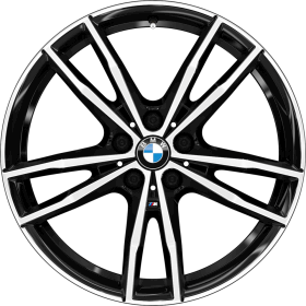 1PL | 19" M light alloy wheels Double-spoke style 791 M Bicolour with mixed tyres and runflat tyres