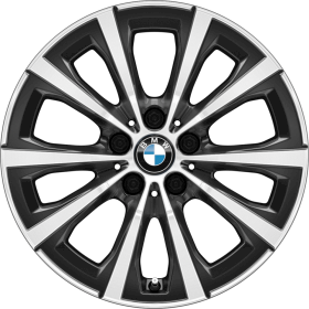 1SZ | 17" light alloy wheels V-spoke style 775 Bicolour