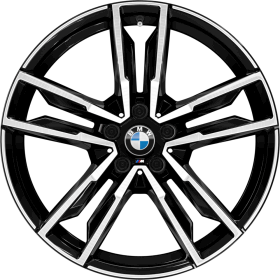 1P3 | 19" M light alloy wheels Double-spoke style 799 M Bicolour with mixed tyres
