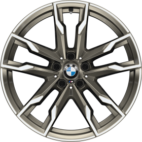 1P5 | 19" M light alloy wheels Double-spoke style 800 M Bicolour with mixed tyres